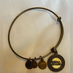 Alex and Ani Bracelet Zeta Tau Alpha(ZTA) Sorority Charm Rafaelian Goldtone 2015